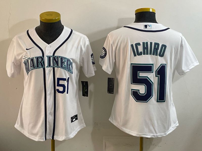 Youth Seattle Mariners #51 Ichiro White Game 2026 Nike MLB Jersey style 04